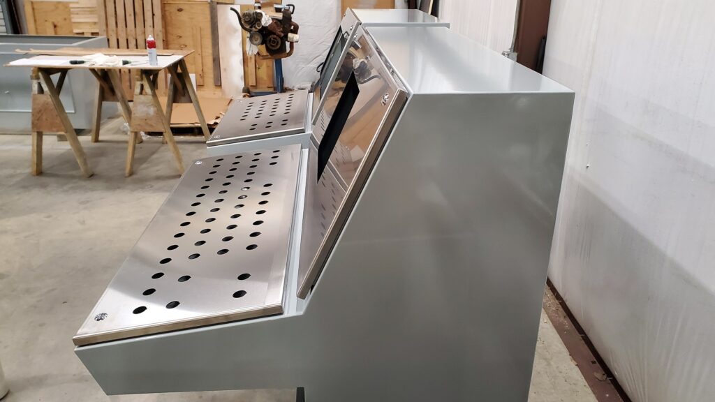 custom aluminum and powder coated steel control panel